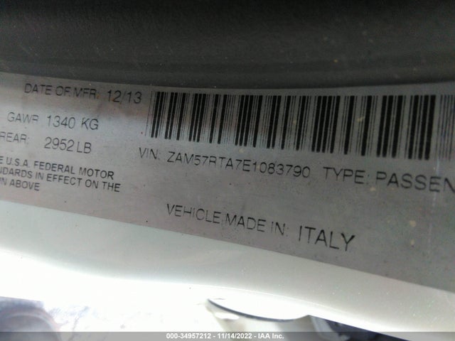 ZAM57RTA7E1083790 Maserati Ghibli