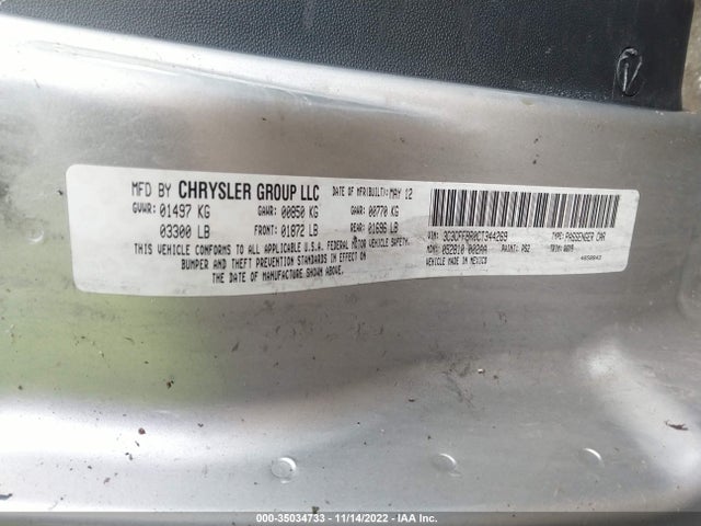 3C3CFFBR0CT344269 Fiat 500 SPORT