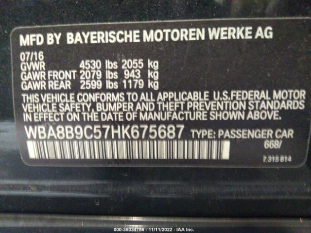 WBA8B9C57HK675687 BMW 3 Series 330i