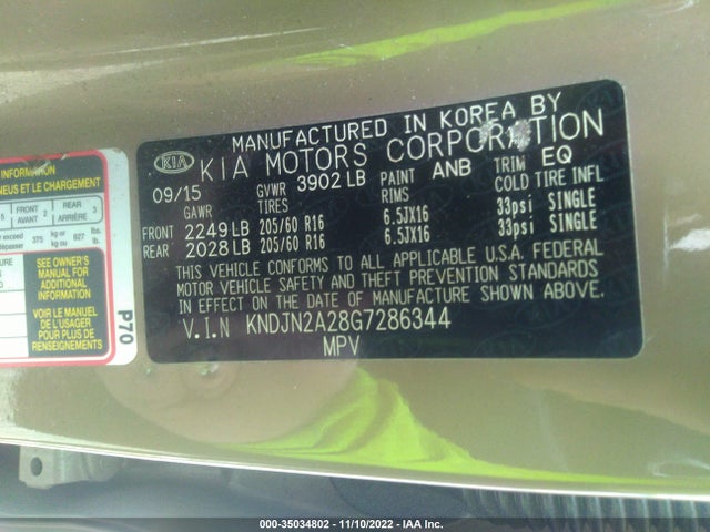 KIA Soul 2016 KNDJN2A28G7286344 Image 9