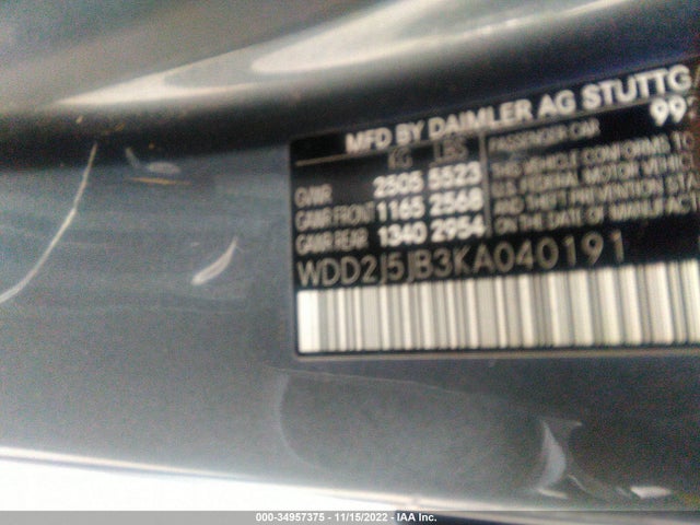 2019 Mercedes-Benz CLS-Class, VIN: WDD2J5JB3KA040191