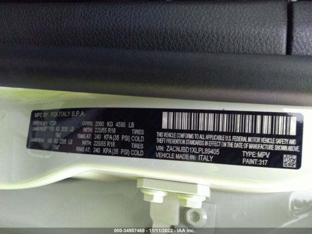 ZACNJBD1XLPL89405 Jeep Renegade Limited
