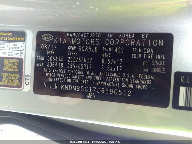 2018 Kia Sedona, VIN: KNDMB5C17J6390512