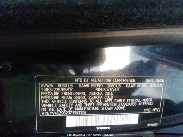 Volvo Xc90 I6 2007 YV4CZ982071353126 Image 10