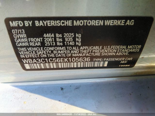 WBA3C1C56EK105636 BMW 3 Series 328i