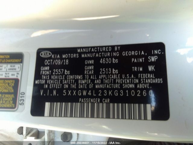 5XXGW4L23KG310260 KIA OPTIMA SX