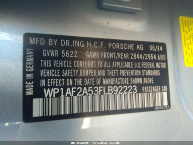 2015 Porsche Macan, VIN: WP1AF2A53FLB92223