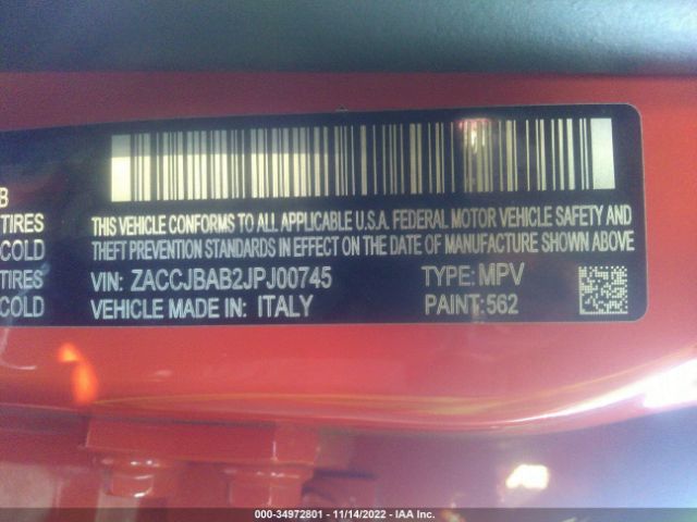ZACCJBAB2JPJ00745 Jeep Renegade Sport