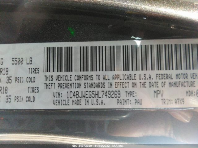 1C4BJWEG5HL749269 Jeep Wrangler Unlimited Sahara