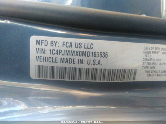 2021 Jeep Cherokee, VIN: 1C4PJMMX0MD165636