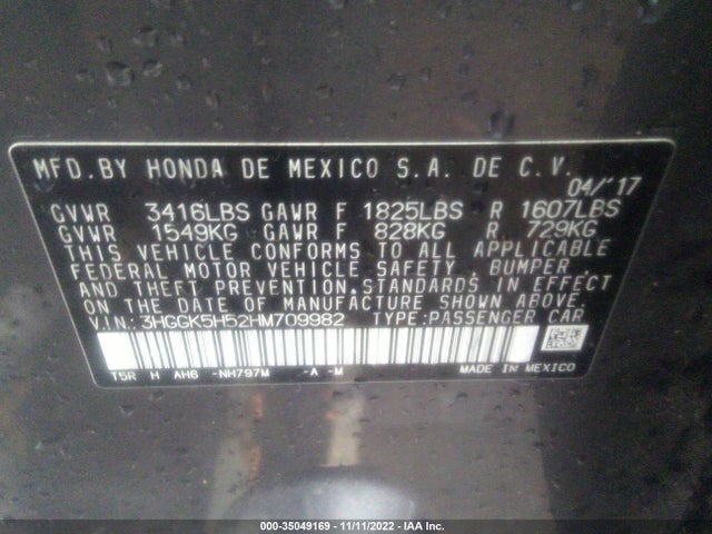 2017 Honda Fit, VIN: 3HGGK5H52HM709982