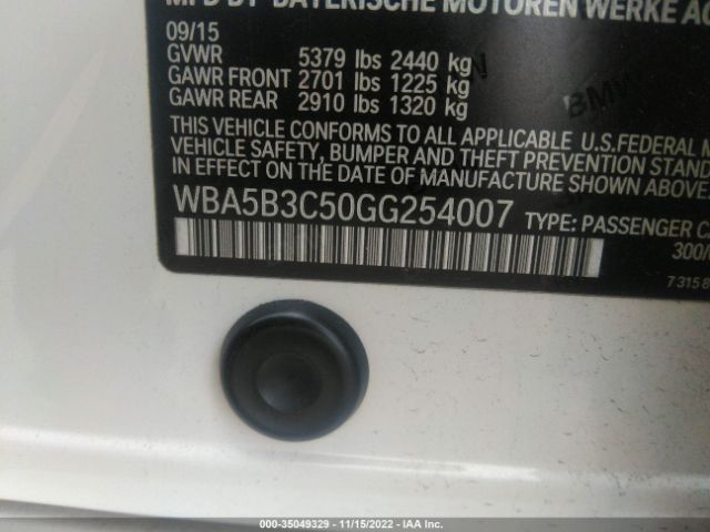 WBA5B3C50GG254007 BMW 5 Series 535i Xdrive