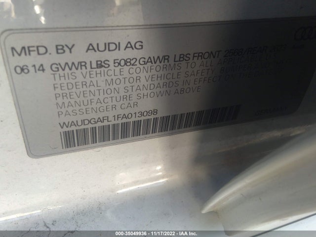 2015 Audi S4, VIN: WAUDGAFL1FA013098