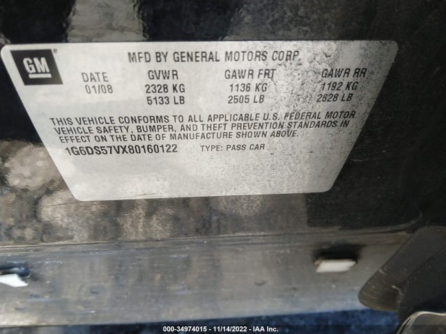 Cadillac CTS 2008 1G6DS57VX80160122 Image 9