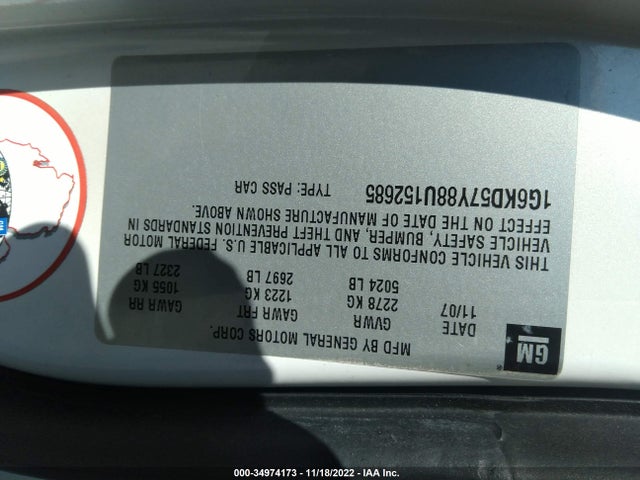Cadillac DTS 2008 1G6KD57Y88U152685 Image 9