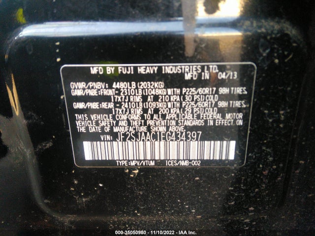 JF2SJAAC1EG434397 Subaru Forester 2.5i