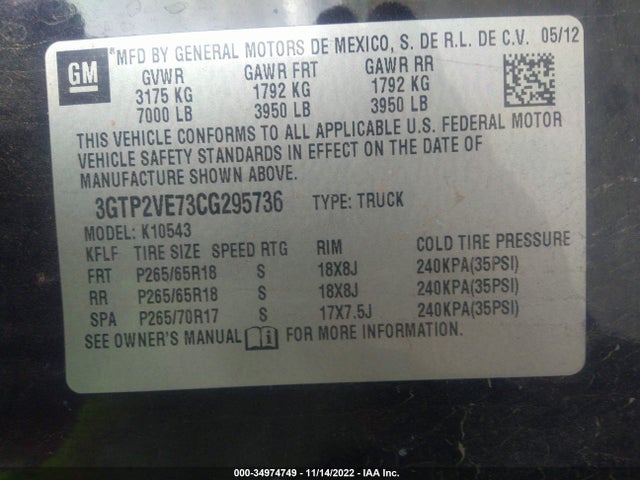 GMC Sierra 1500 Sle 2012 3GTP2VE73CG295736 Image 9