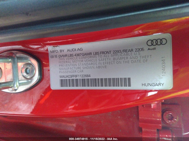 WAUACGFF6F1122684 Audi A3 1.8t Premium