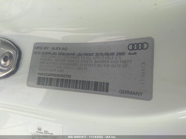 Audi S5 Premium Plus 2013 WAUCGAFR3DA063739 Image 11