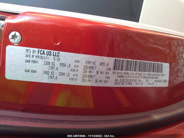 Chrysler Pacifica Touring L Plus 2018 2C4RC1EG9JR197509 Image 10