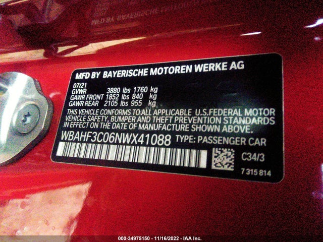 2022 BMW Z4, VIN: WBAHF3C06NWX41088
