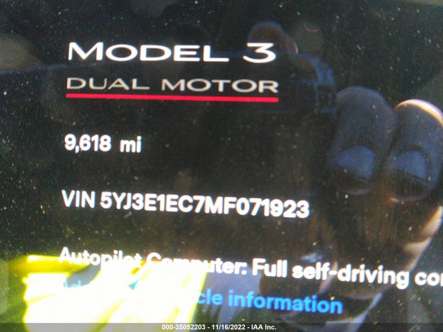 Tesla Model 3 Performance 2021 5YJ3E1EC7MF071923 Image 7