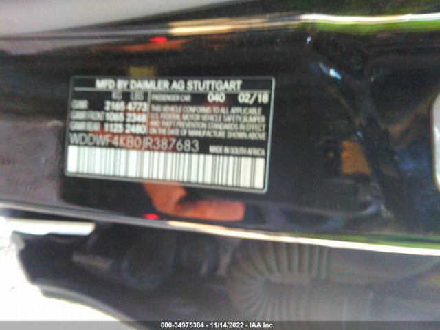 2018 Mercedes-Benz C-Class, VIN: WDDWF4KB0JR387683