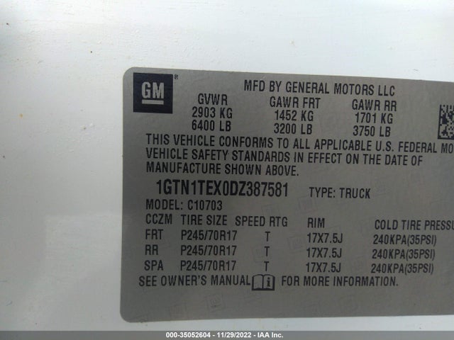 GMC SIERRA 1500 2013 1GTN1TEX0DZ387581 Image 9