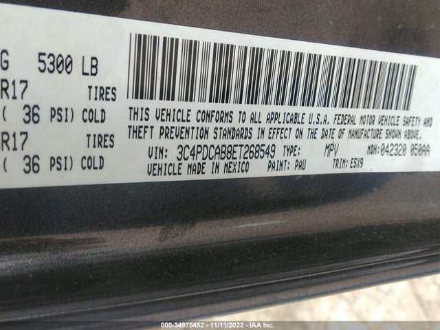 Dodge Journey American Value Pkg 2014 3C4PDCAB8ET268549 Image 9