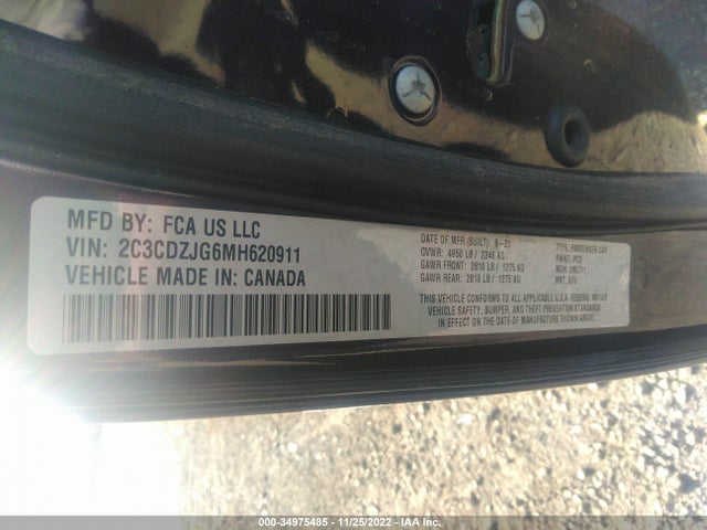 2021 Dodge Challenger, VIN: 2C3CDZJG6MH620911