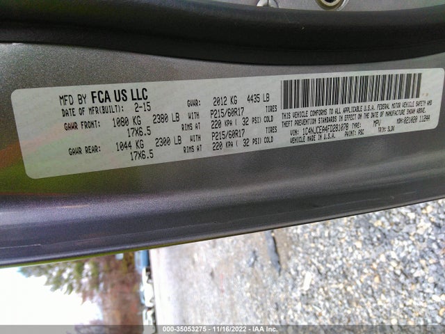 1C4NJCEA4FD281078 Jeep Compass High Altitude Edition