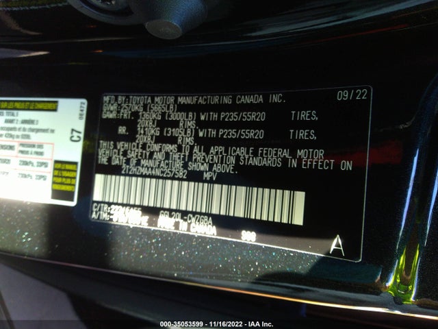 2022 Lexus RX, VIN: 2T2HZMAA4NC257582