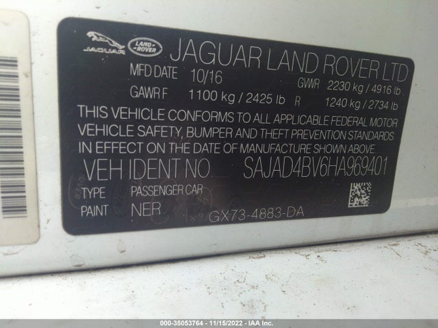 SAJAD4BV6HA969401 Jaguar Xe 35t Premium