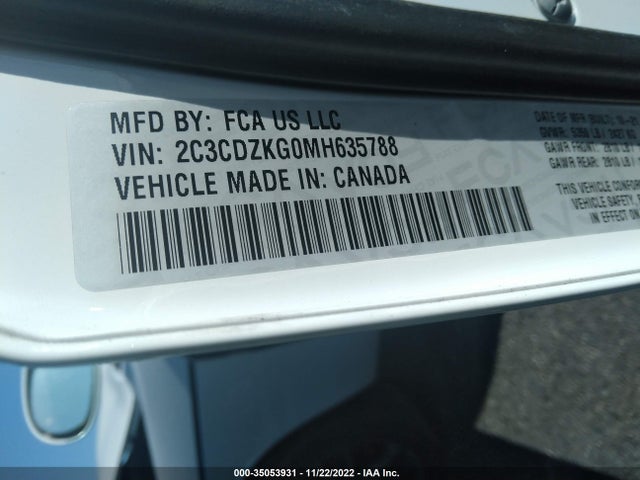 Dodge Challenger Gt 2021 2C3CDZKG0MH635788 Image 9