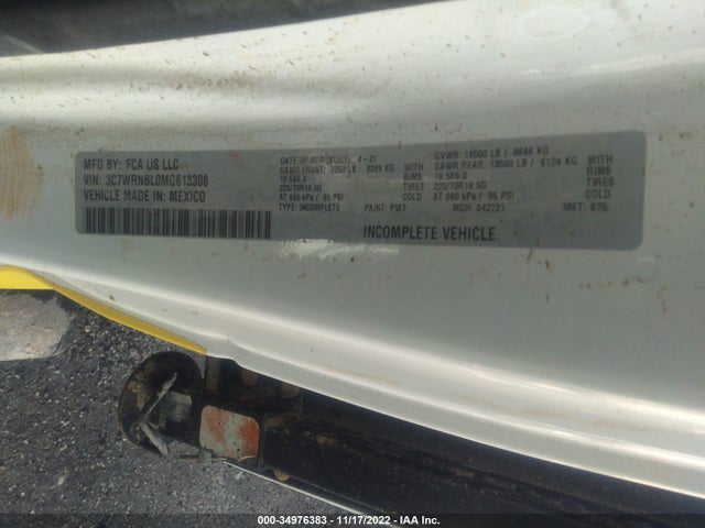 2021 Ram 5500 Chassis, VIN: 3C7WRNBL0MG613308