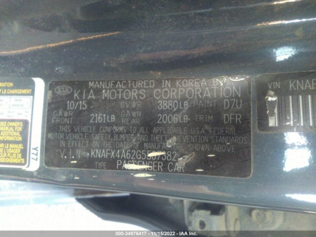 KNAFX4A62G5537382 KIA FORTE LX