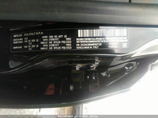 ZACNJCBB4MPN27135 Jeep Renegade Latitude