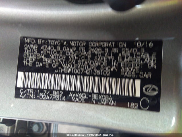 2017 Lexus ES, VIN: JTHBW1GG7H2138102