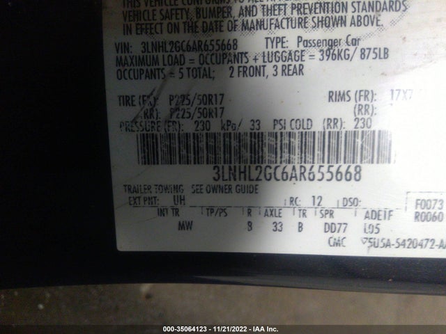 Lincoln MKZ 2010 3LNHL2GC6AR655668 Image 9