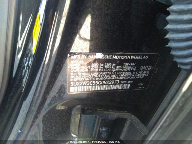 2016 BMW X4, VIN: 5UXXW3C55G0R22973