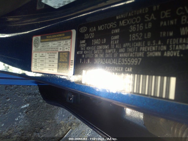 2020 Kia Rio, VIN: 3KPA24AD4LE355997