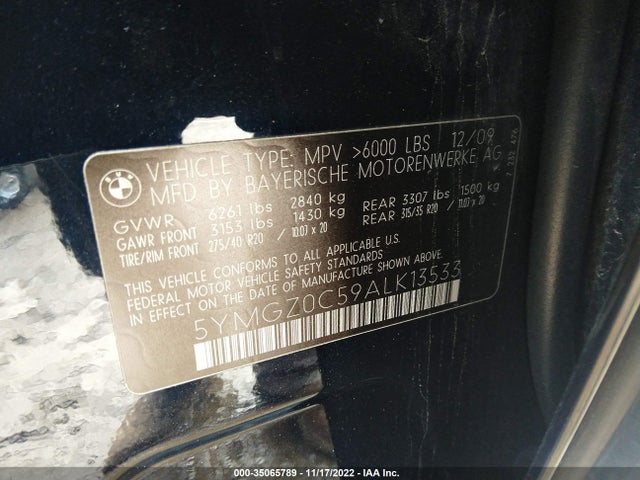 BMW X6 M 2010 5YMGZ0C59ALK13533 Image 10