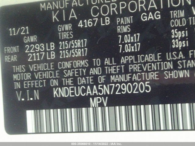KNDEUCAA5N7290205 KIA SELTOS S