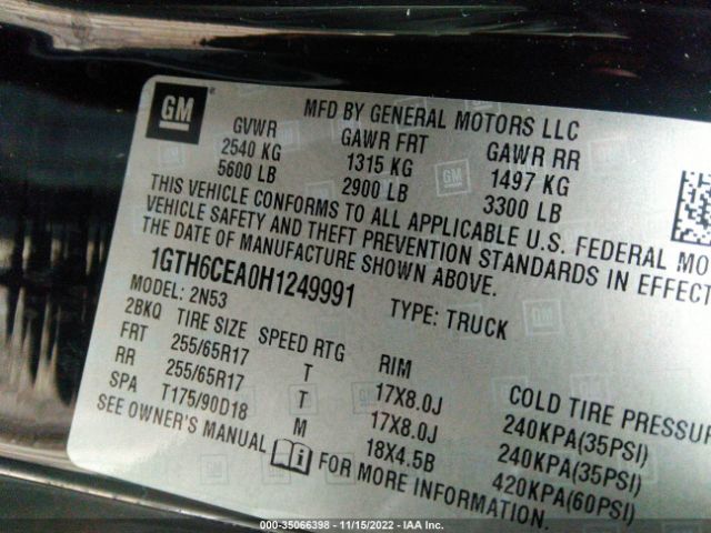 1GTH6CEA0H1249991 GMC Canyon 4wd Sle