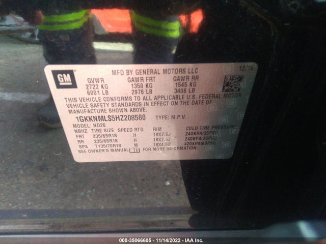 2017 GMC Acadia, VIN: 1GKKNMLS5HZ208580