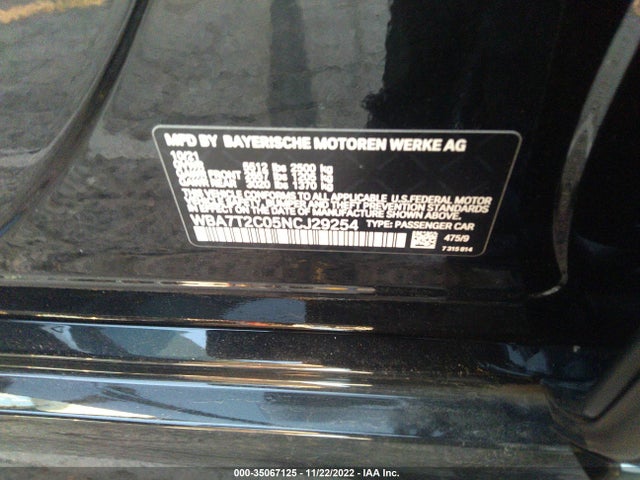 BMW 7 Series 740i 2022 аукцион фото