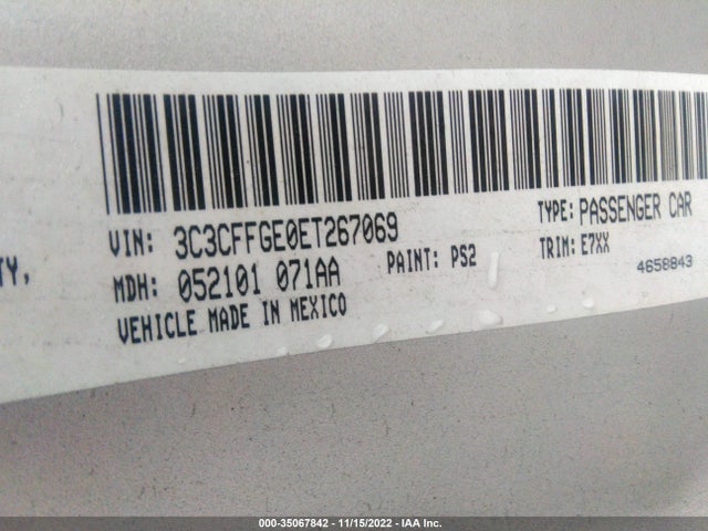 2014 Fiat 500e, VIN: 3C3CFFGE0ET267069
