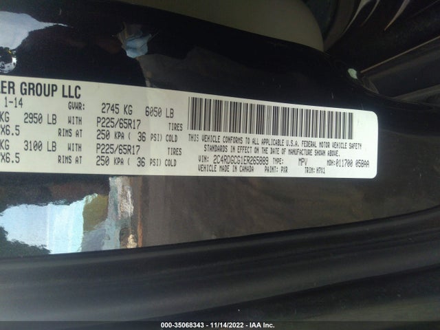 Dodge Grand Caravan Sxt 2014 2C4RDGCG1ER265889 Image 10
