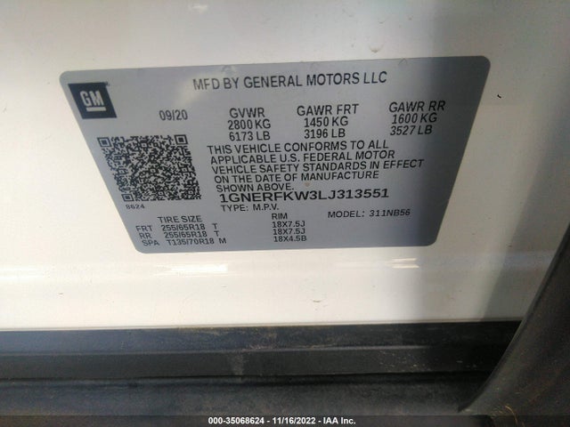 Chevrolet Traverse 2020 1GNERFKW3LJ313551 Image 24