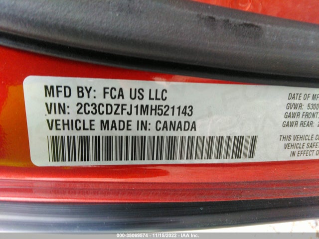 Dodge Challenger R/t Scat Pack 2021 2C3CDZFJ1MH521143 Image 9
